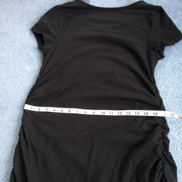 Isabel Black Short Sleeve knit Maternity Dress Size XL - Picture 9 of 15